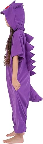 Miniatura 7 de SAZAC Kigurumi - Pokemon - Gengar - Enterizo de verano para Halloween, talla infantil (7 a 9 años), morado, Púrpura