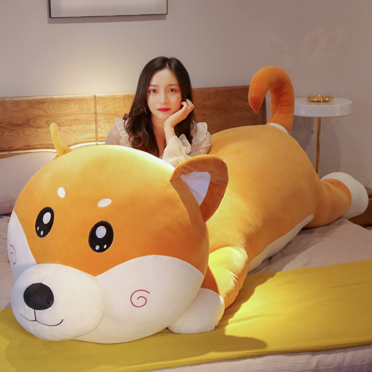 Amazon｜M．ASSOLATO 抱き枕 犬 2m アニマルクッション 