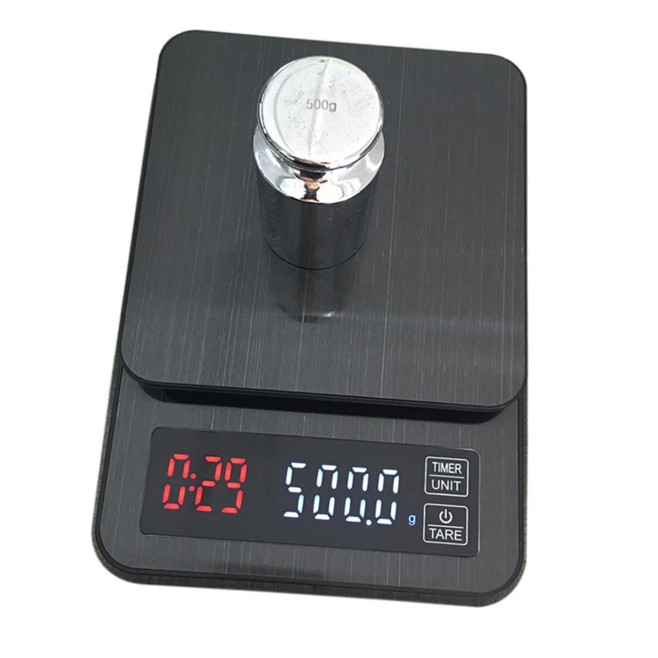 SOLUSTRE Báscula Digital de Cocina con Temporizador y Sensores de Precisión, Capacidad 5kg, Alimentación Usb, Adecuado para Pesar Alimentos y Café
