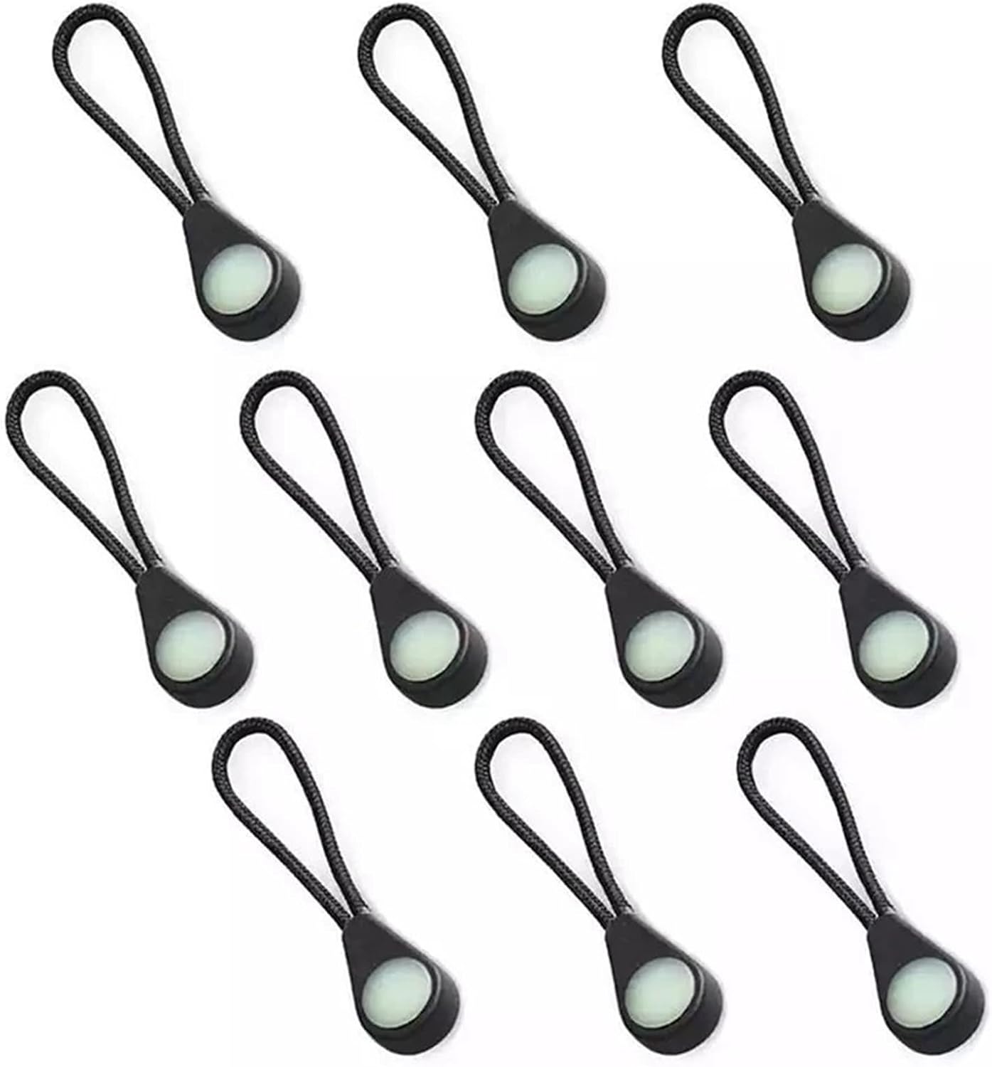 Glow in The Dark Zipper Pulls 60 Pcs Luminous Zipper Pullers Glow in The Dark Heads for Outdoor Camping Hiking Coat Tent Luggage Backpack Kit Marker