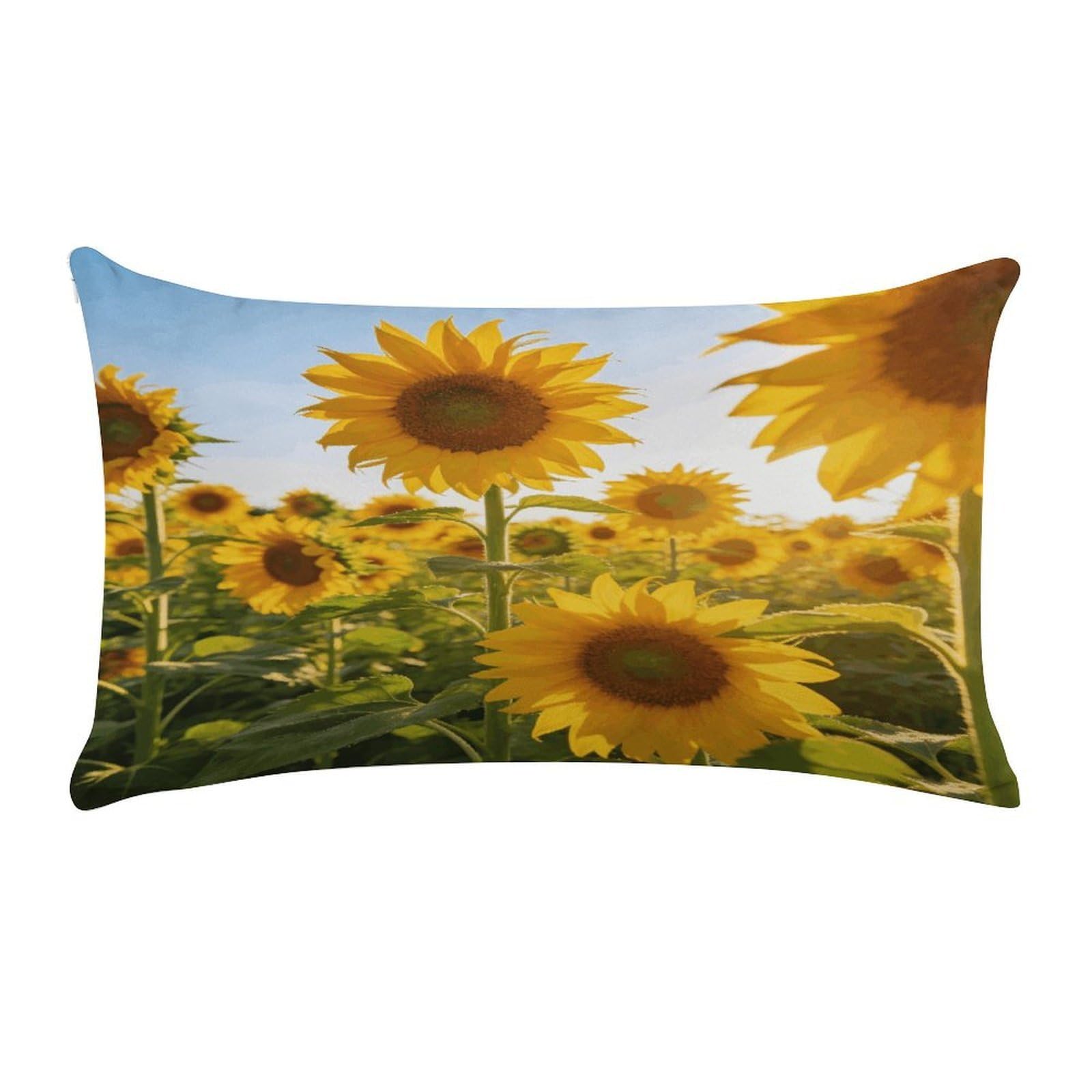 Fodpand Style Sunflower Garden Pillow Cases Set Of 1 Extra Soft Pillow Protectors With Hidden Zipper Perfect For Hotels, Guest Rooms,Bedroom 12X20 Inches Pillows Not Included