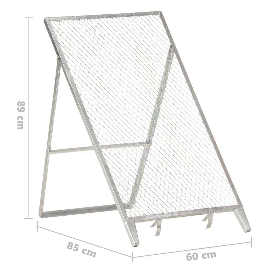 Gartensieb aus verzinktem Stahl 60 x 85 x 89 cm multifunktionales Gartenwerkzeug für Rasenpflege und Gartenpflege mit verstellbarem Winkelrahmen, robustes Gartengerät für Kompost
