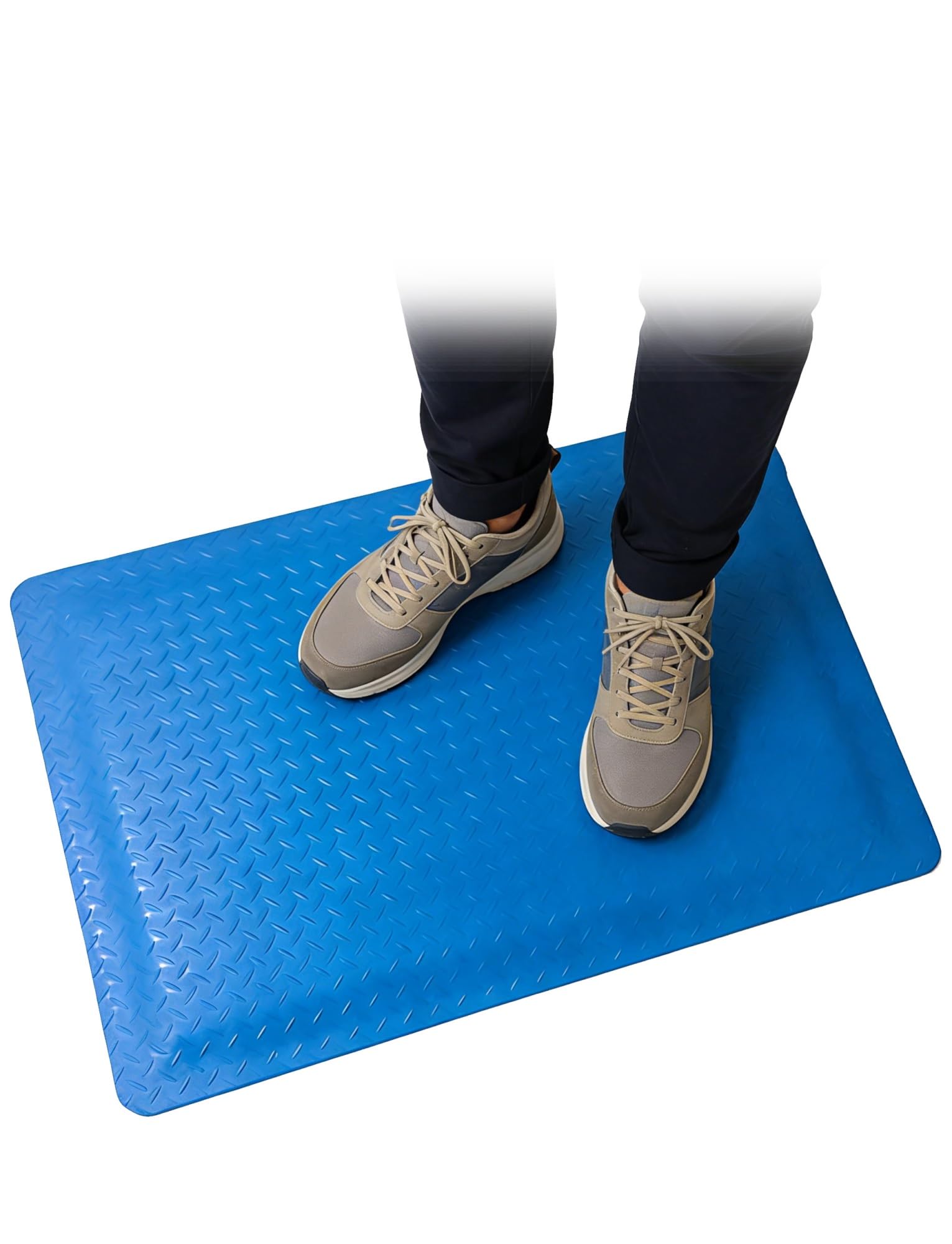 Tappetino in Gomma di Alta qualità | Tappetino da Lavoro Confortevole per Cucina e Garage | Tappetino Antiscivolo Resistente | Ideale per Lunghe Ore in Piedi (Blu, 80x40 cm)