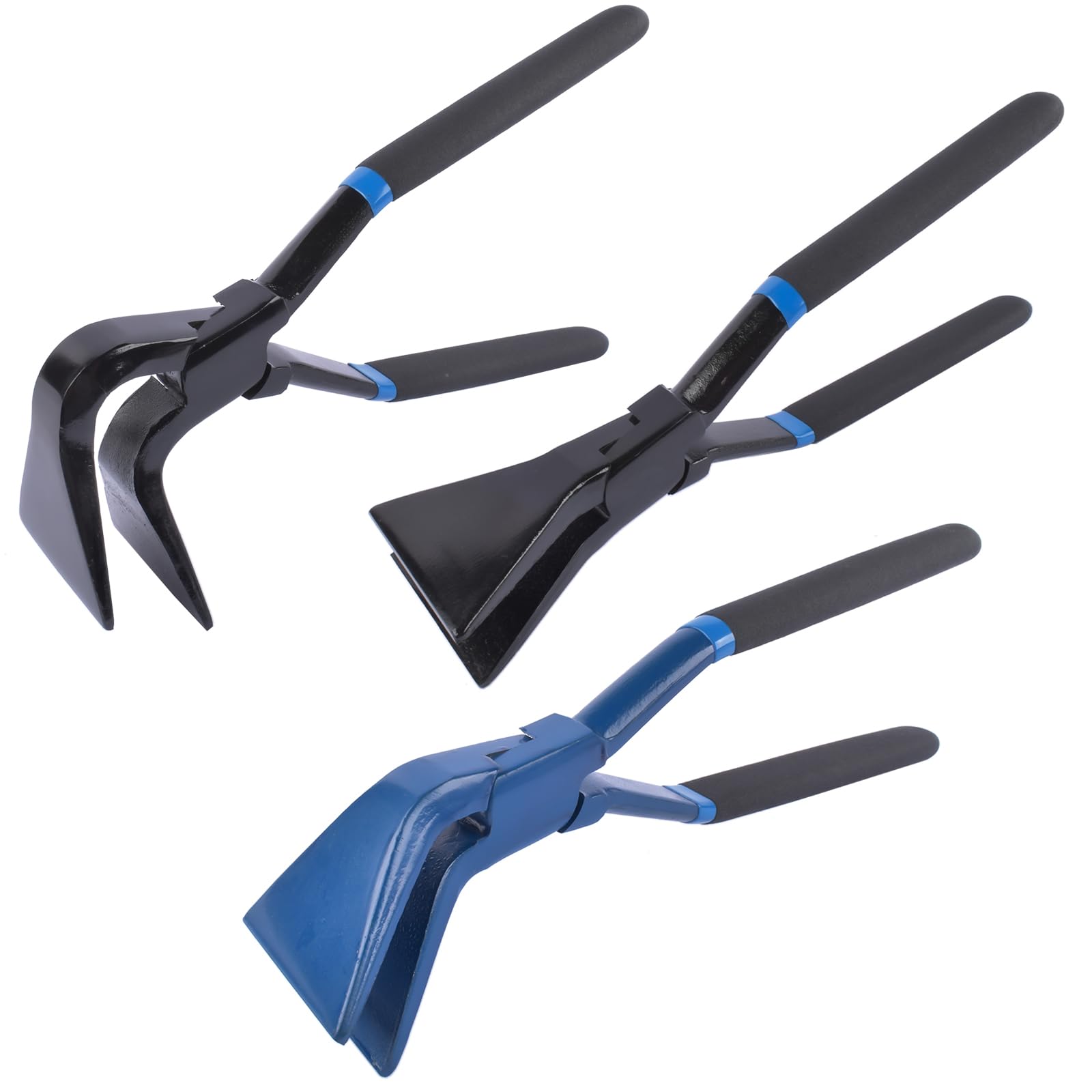 3 Pezzi Pinza piegatrice pinze per piegare le lamiere 0°, 45° e 90°, lunghezza circa 300 mm per tetto idraulico (Blu e Nero)