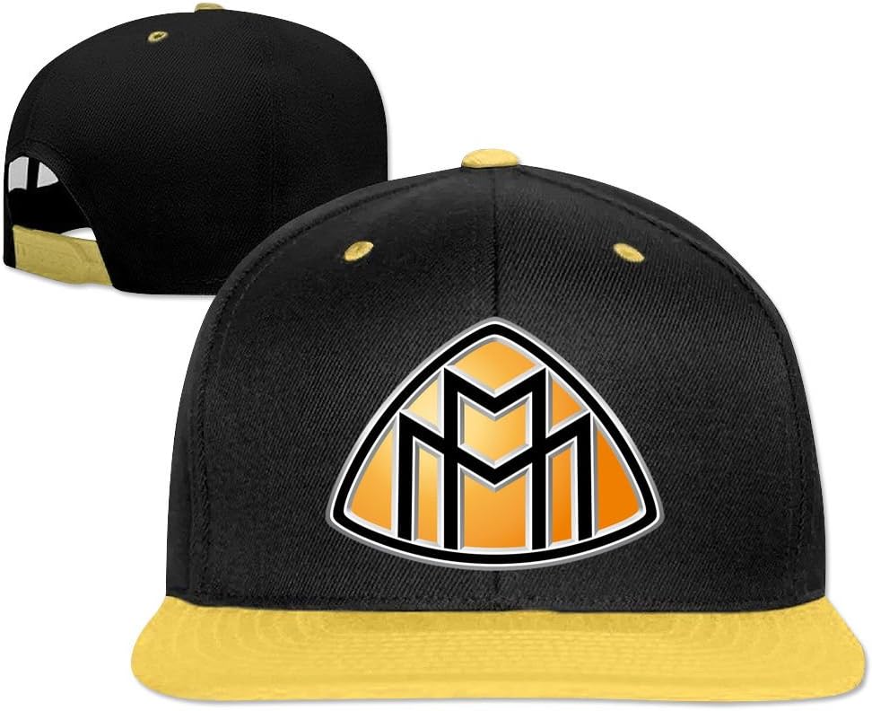 Adjustable Maybach Car Logo Street Hip-Hop Cap Yellow