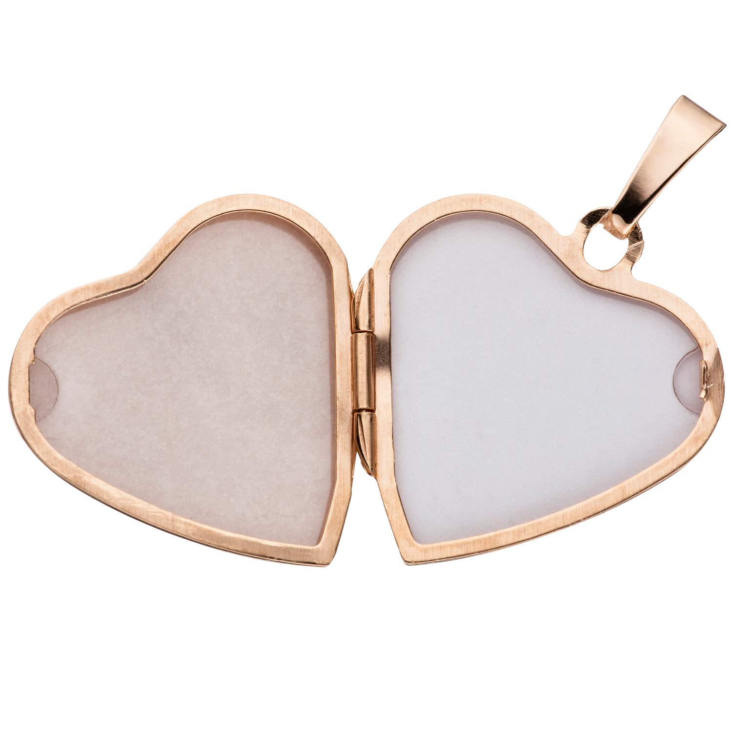Jobo Damen-Medaillon Herz aus 925 Sterling Silber rosegold vergoldet zum Öffnen für 2 Fotos