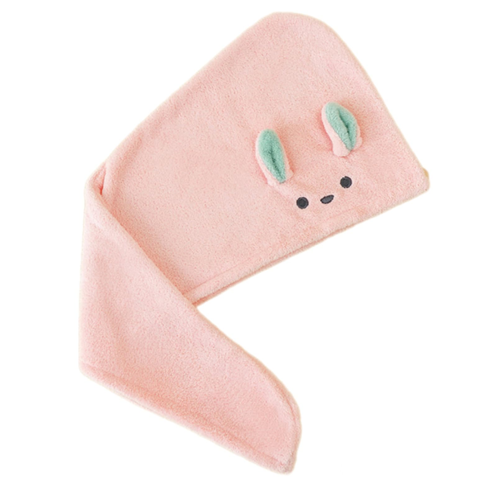 Snorvixre Accessories High Absorbency Cartoon Hair Towel Wrap Fast Drying Microfiber with Button for Wet Protections