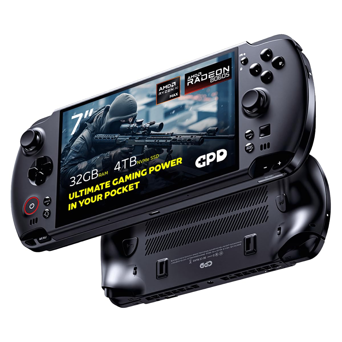 GPD WIN 5 PC portatile da gioco | AMD Ryzen AI Max+ Ryzen 395 | 32GB LPDDR5X RAM, 4TB SSD | Scheda grafica Radeon 8060S | PC portatile per giochi AAA ed emulazione