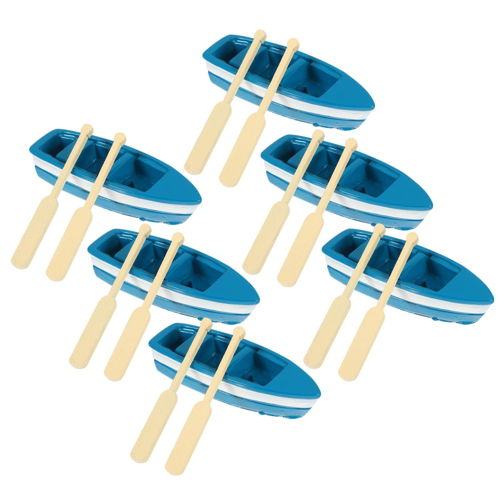 SUPVOX 6Sets Lifelike Resin Boat Models DIY Scene Layout Decor for Miniature Gardens Bonsai and Home Adornments for Ocean Themed Decorations and Present Ideas