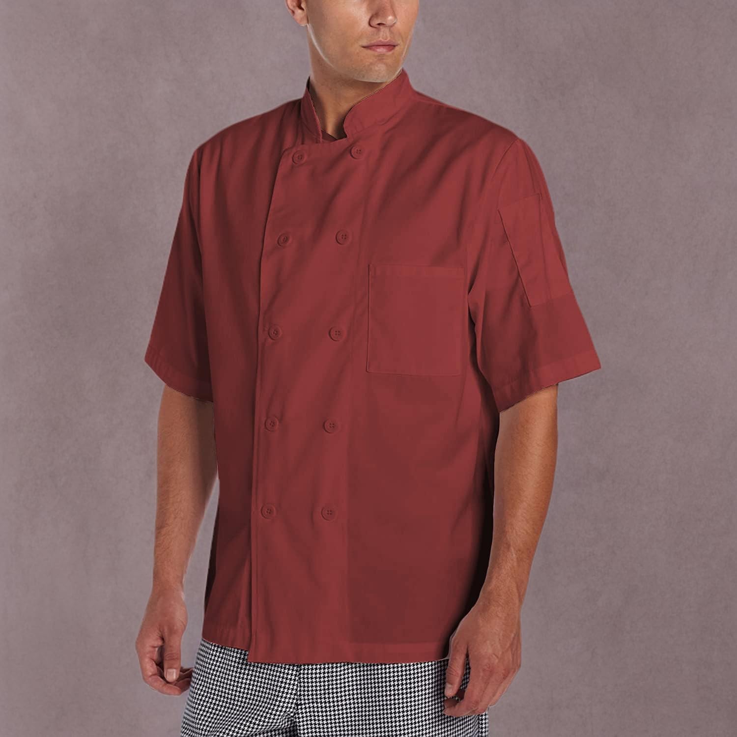 Chef Code Mens Short Sleeve Unisex Classic Chef Coat