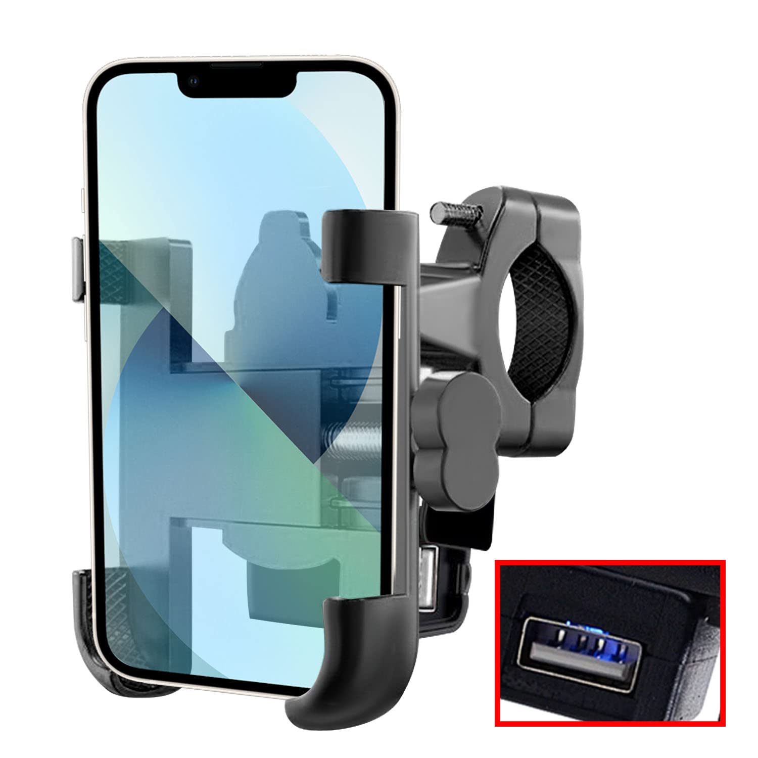 OTOROYS JAWA-Grip Metal CNC Bike Mount Holder with USB Charger Navigation 360 Degree Rotation for All Smartphones Bicycle, Motorcycle, Scooty (Black) (B09N3V8C2G) Amazon Price History, Amazon Price Tracker