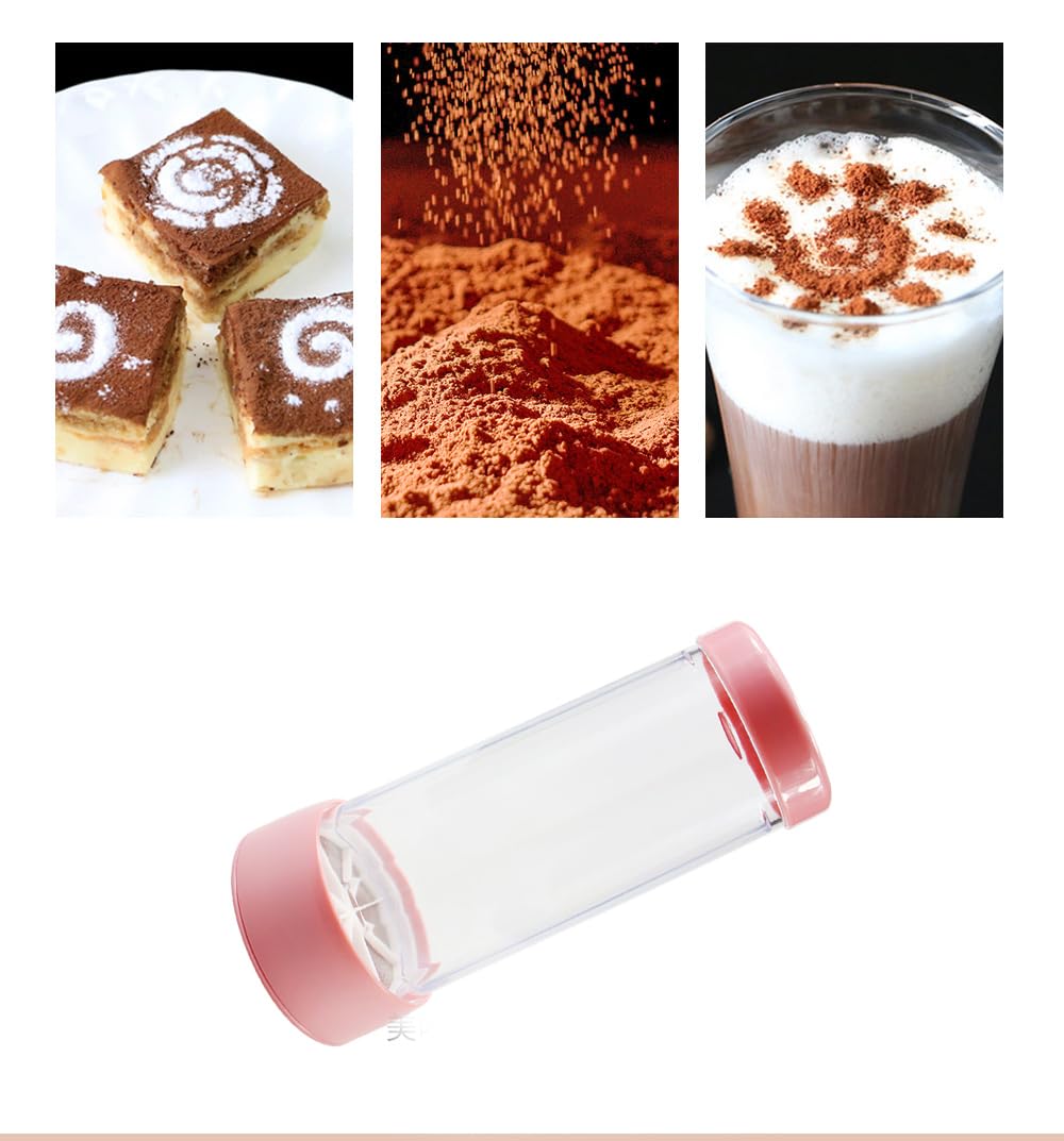 Shaker per cioccolato in acciaio inossidabile, farina, polvere
