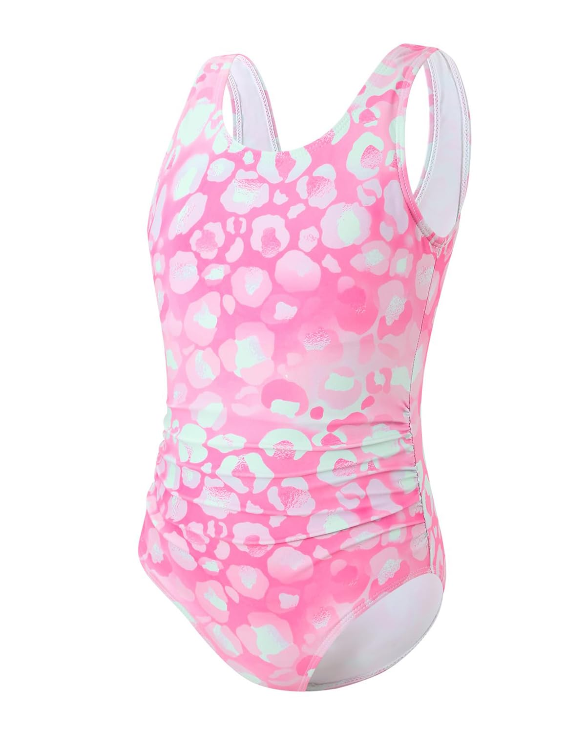 DivingBirds Badeanzug Mädchen mit Soft-Pads Kinder Einteiliger Schwimmanzug Mädchen Elastische Breitenträgern UV Badebekleidung 8-13Jahre