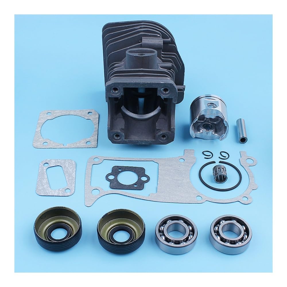 Kit de Junta de Sello de cojinete de cigüeñal y pistón de Cilindro de Motosierra de 40 mm, Compatible con Modelos 340 y 345 E.