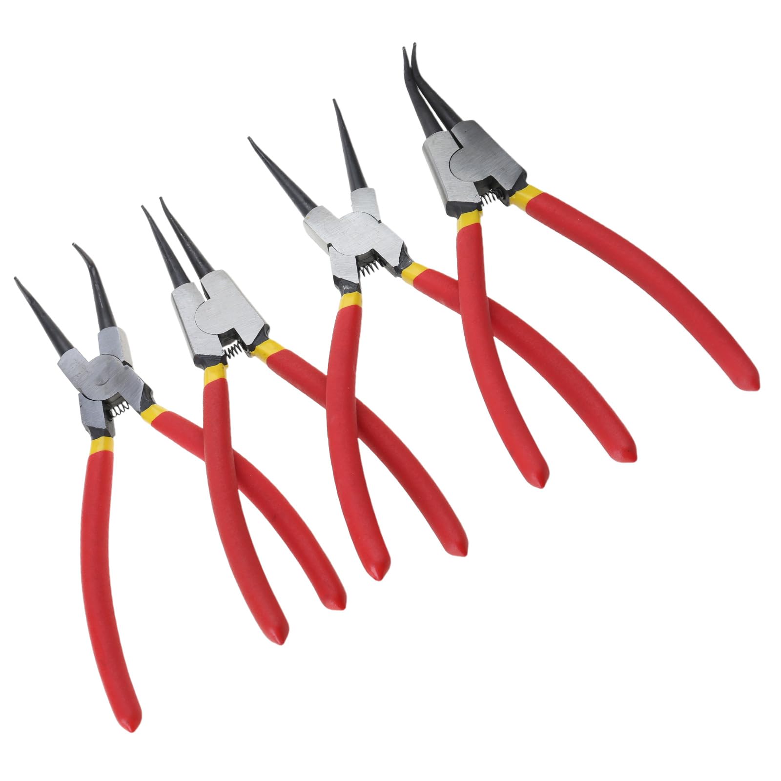 4Pcs Snapping Rings Pliers Set Circlip Plier Internal/External Heavy Duty for Rings Remover Retaining Straight Bent Plier Retaining Pliers
