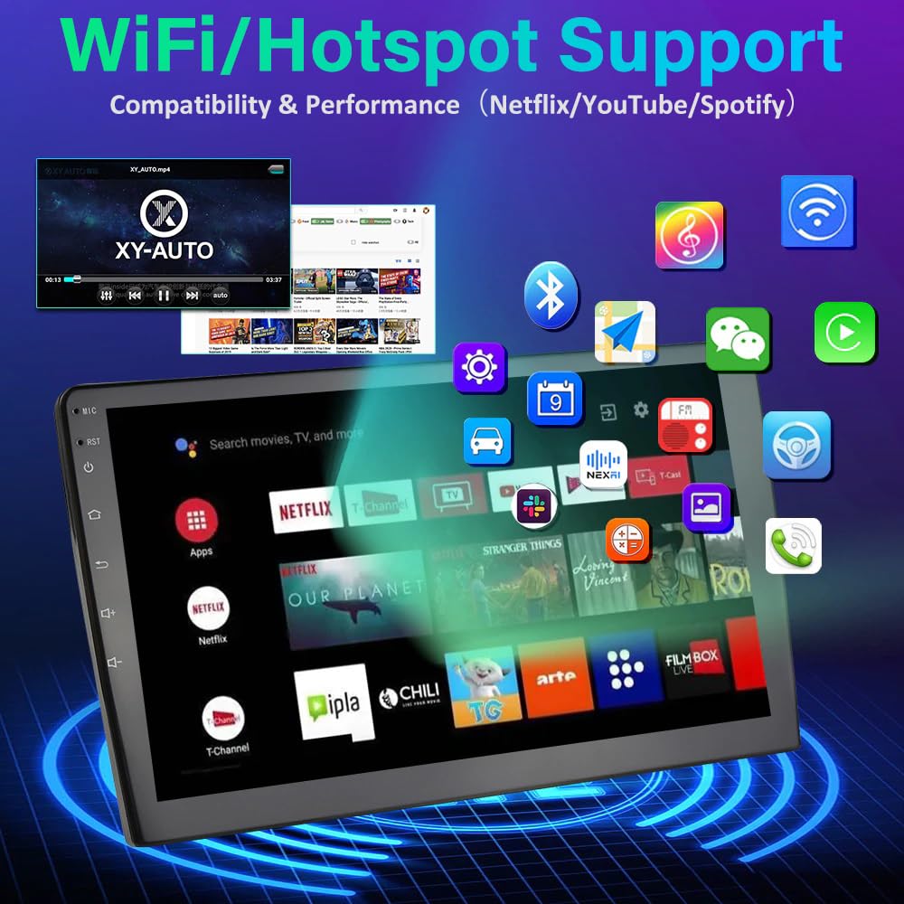 Radio samochodowe 4+64G Android do Peugeot 3008 2009-2015, 9-calowy ekran dotykowy IPS Stereo z bezprzewodowym CarPlay i Android Auto, GPS WiFi Bluetooth 5.0 DSP 32EQ + AHD kamera cofania i mikrofon