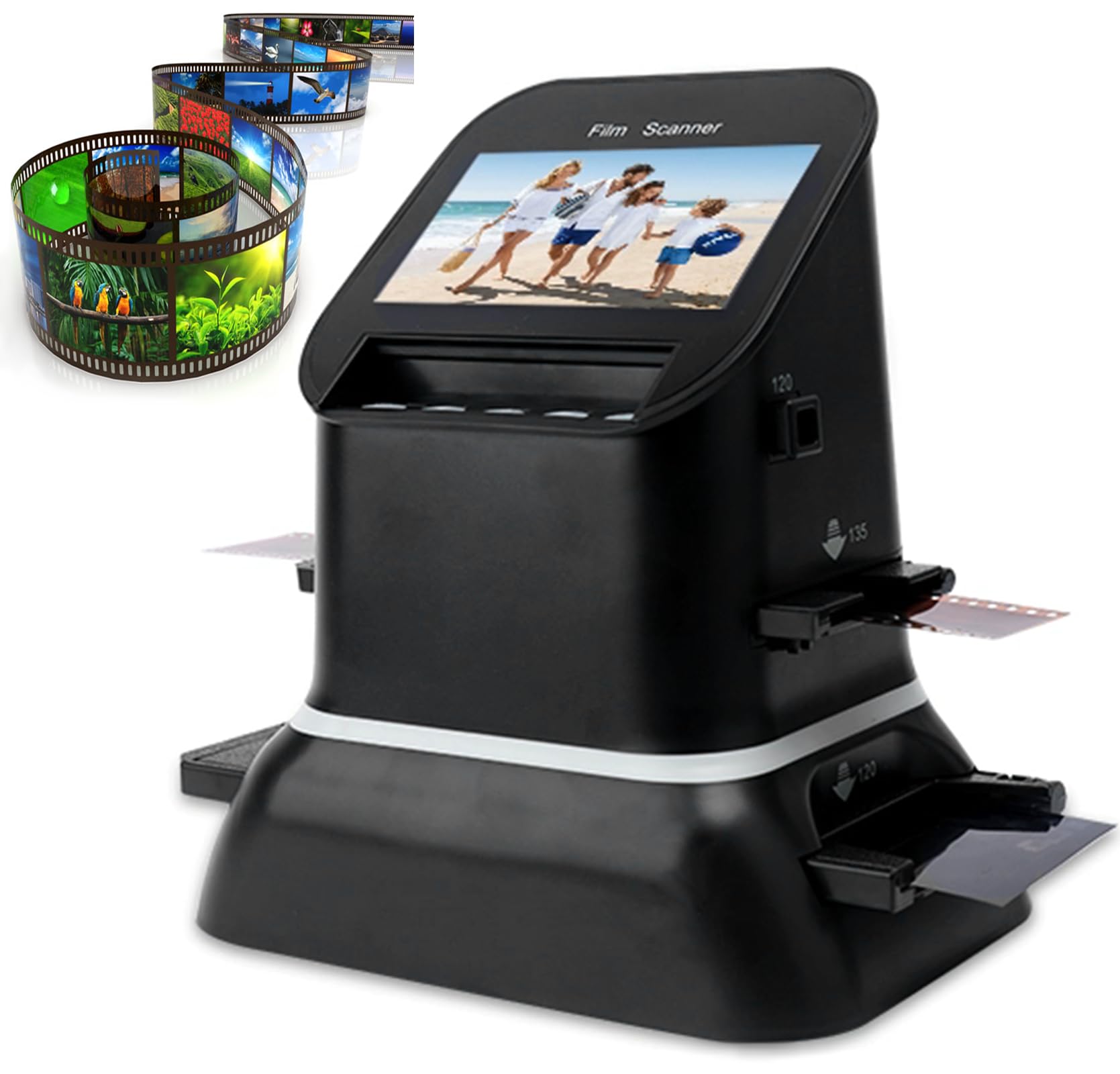 Film Negative Scanner, 22 MP Digital Film & Slide Scanner with 4.3 Inch Display & HDMI, Converts Color, B & W 135(35mm),120,127,126 KPK Negatives & Slides in to JPEG, Built-in 128MB Memory-image-25