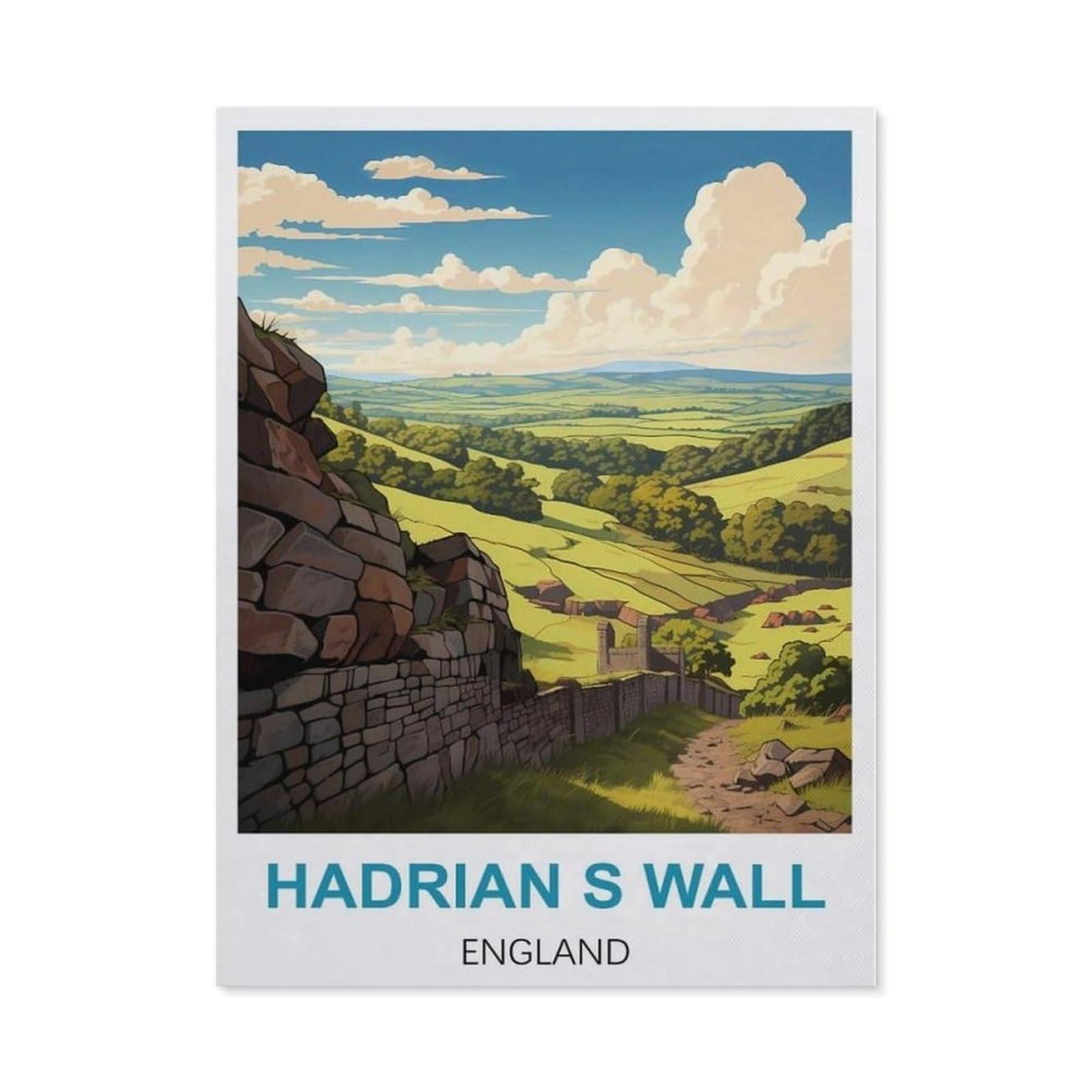 BEAYODKP Diamond Painting，Hadrian's Wall England（50 x 60 cm）