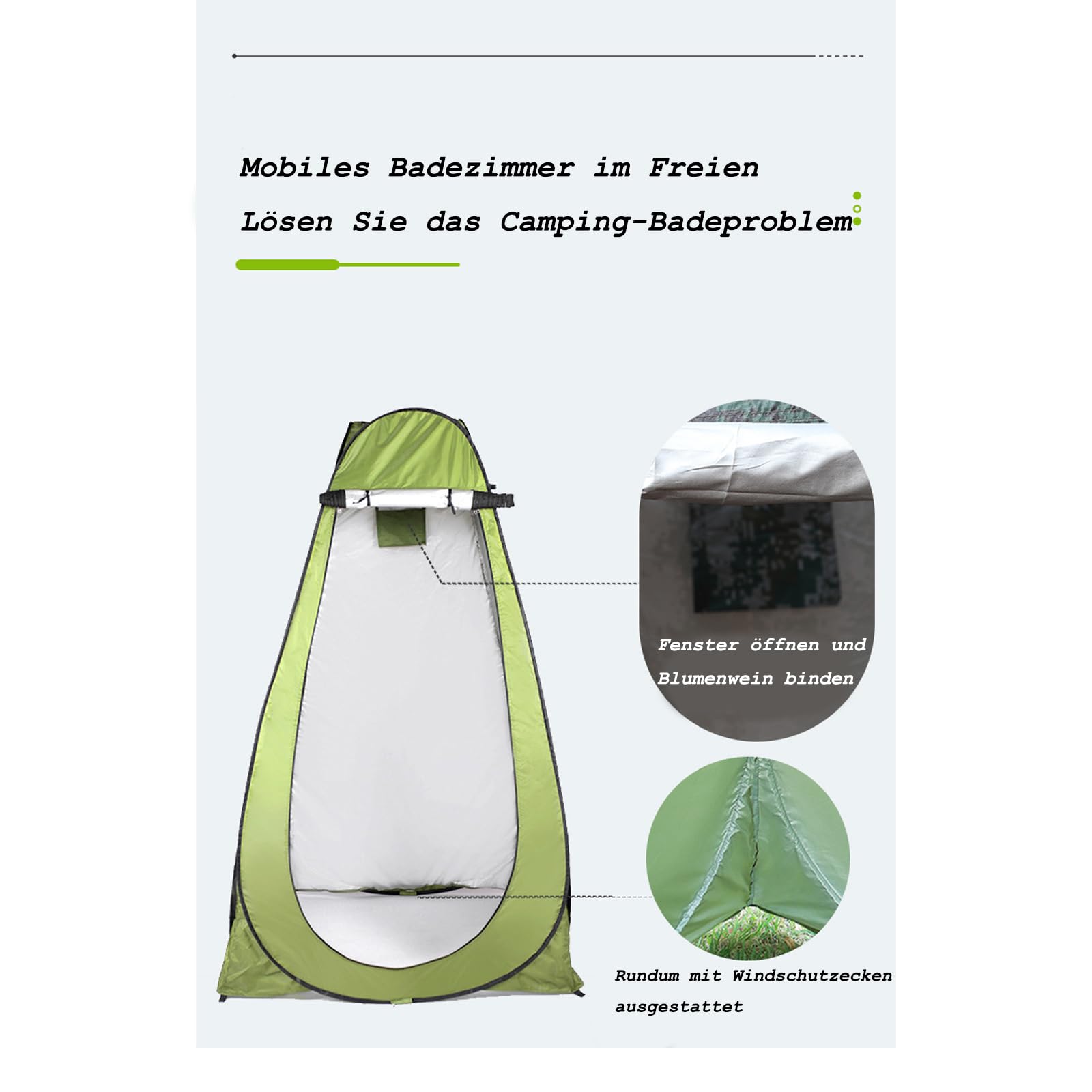 Tenda per WC da campeggio, da doccia, pop-up, per esterni, mobile, per doccia, spogliatoio, da campeggio, WC (colore arancione, 120 x 120 x 190 cm)