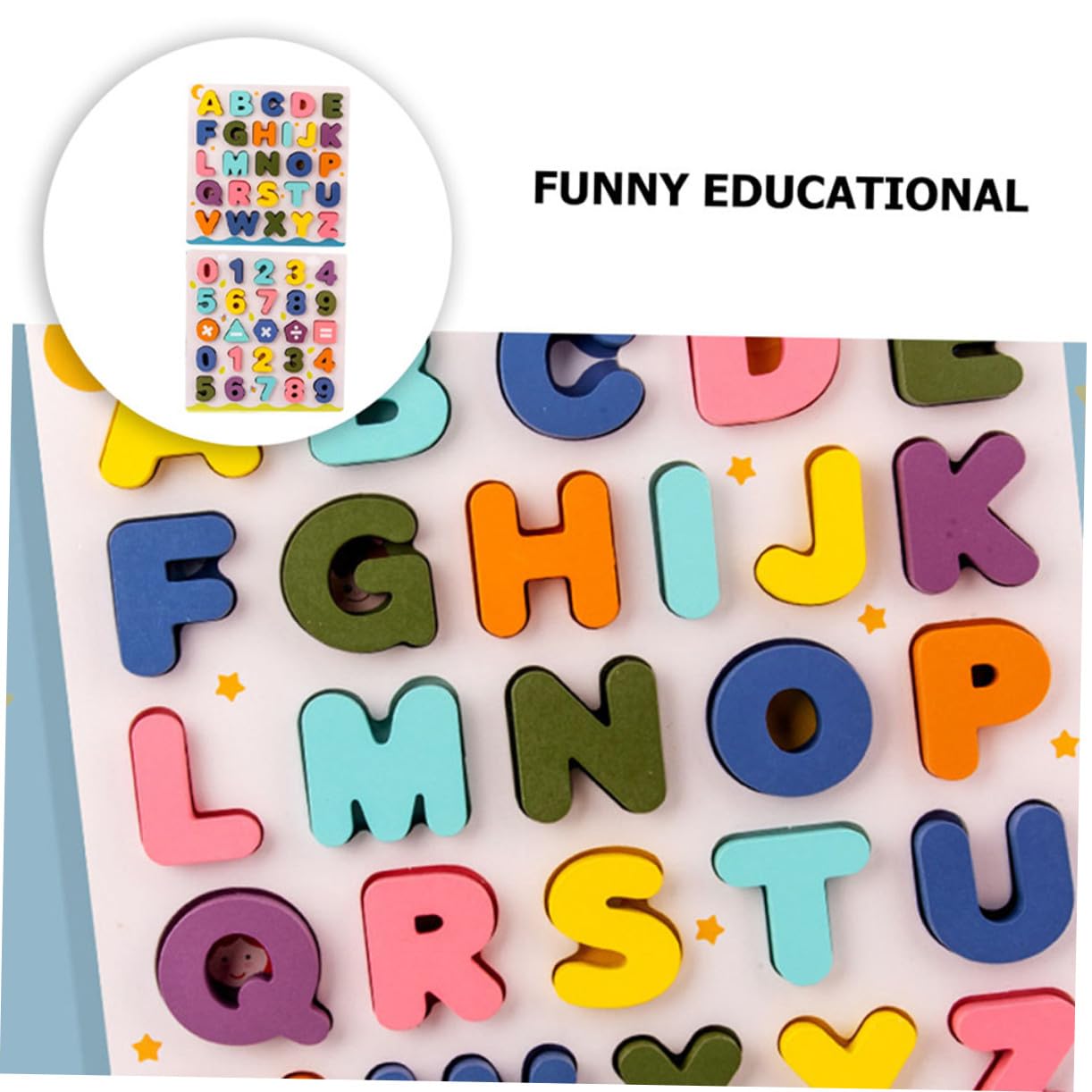 2 Juegos Bloques Educativos de Madera para Rompecabezas con Letras y Números para Reconocimiento y Aprendizaje Temprano Juguete Didáctico para Niñas de Preescolar
