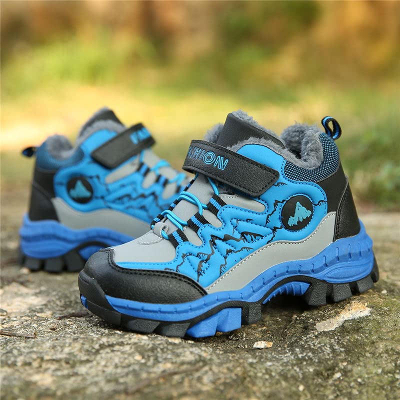 Chaussures d'hiver, de randonnée, de neige, de trekking, de randonnée, chaudes, doublées, en coton, pointure 30-40 EU