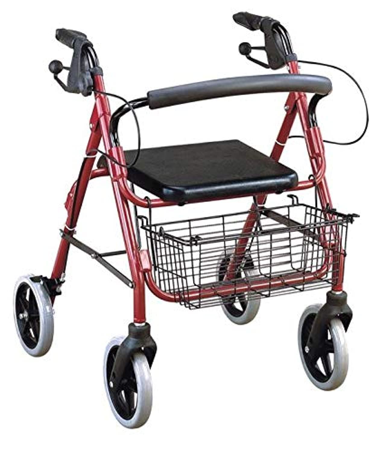 Media6 Rollator Walker, Black and Red