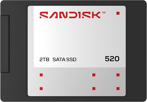 Sandisk 2TB 520 SATA III Internal SSD, 2.5"/7mm, Up to 560 MB/s Read Speeds