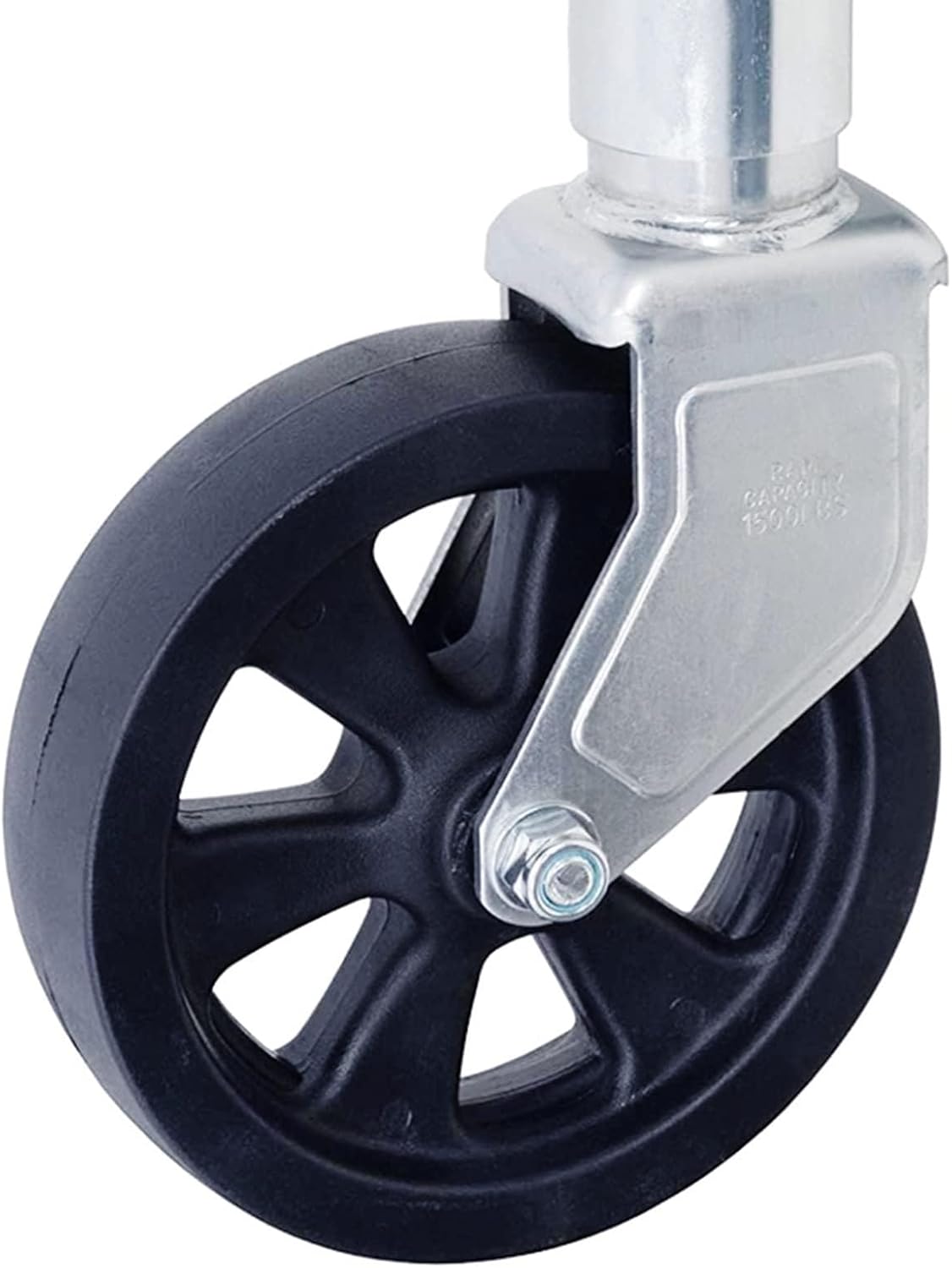 Bolt-On Swivel Tongue Jack - Beach Boat Trailer Jack, Lift Swivel Trailer Jack, Heavy Duty Boat Trailer Jack with 8'' Wheels, 10" Lift, 1500 Lbs,for Travel Ca