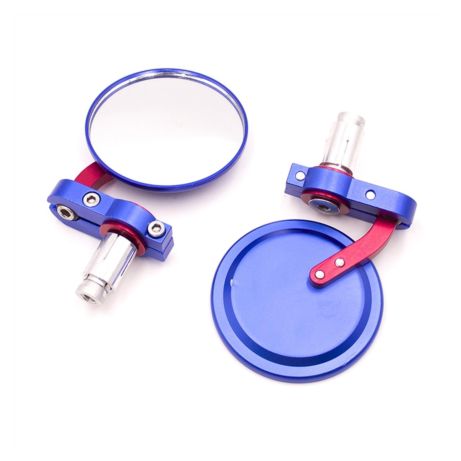 Motocicleta Retrovisores Espejo Retrovisor Para Motocicleta, Espejos Retrovisores Para Motocross, Rotación De 360 ​​grados, Espejo Elíptico Redondo Ajustable, 2 Unids/par Espejos Motocicleta Laterales