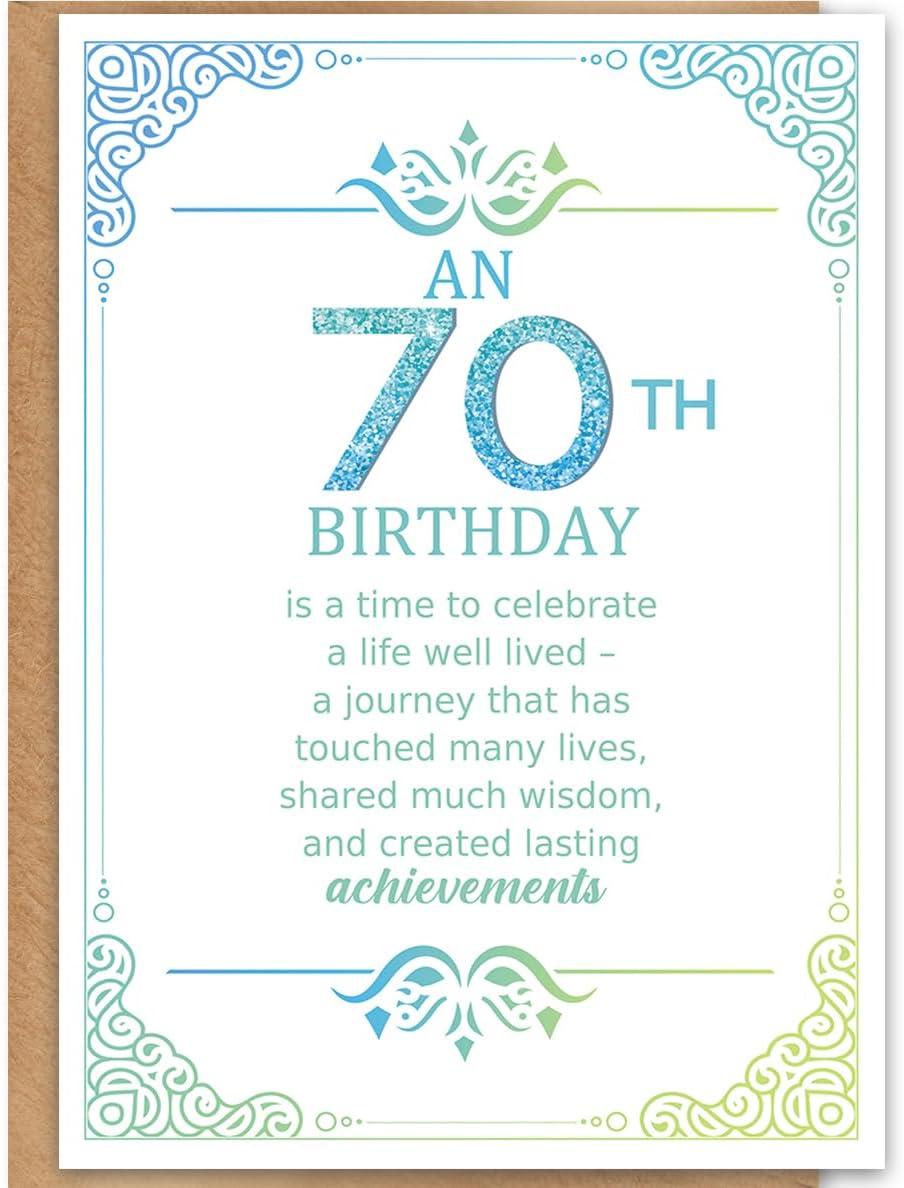 Funny 70th Birthday Card Gifts for Women/Men — Happy 70th Birthday Decorations for Dad/Mom — Cool 70 Years Old Gifts Idea for Him/Her