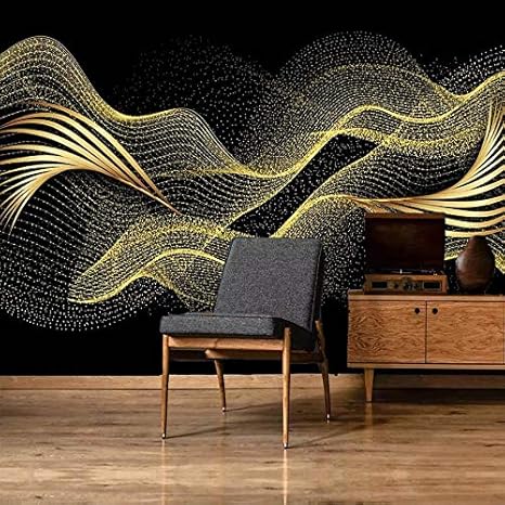 Amazon Hgfhgd 自己粘着性の3d壁画壁紙モダンクリエイティブゴールドリーフ抽象ライン寝室リビングルームテレビ背景壁画家の装飾 壁紙 Amazon Hgfhgd 自己粘着性の3d壁画壁紙モダンクリエイティブゴールドリーフ抽象ライン寝室リビングルームテレビ背景壁画家の装飾 壁紙