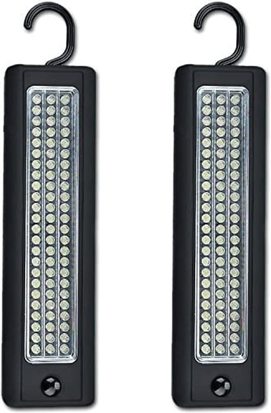Lampe de travail LED, portable, à piles, lampe de poche d'inspection avec crochet et aimant pour éclairage de secours, réparation, atelier, garage, camping (2 pièce)