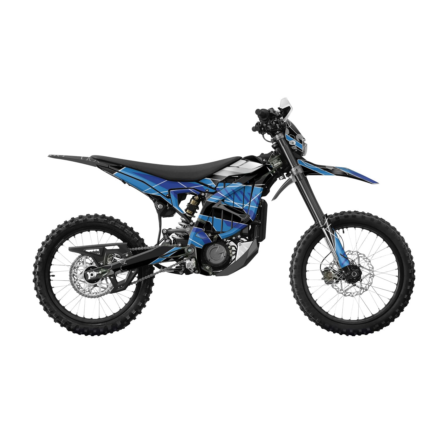 Surron Ultra Bee Graphics Kit Wrap - Racing Chaos Blue - Sur-Ron Skin - Premium 3M Vinyl Protective Wrap Decal Cover - Easy to Apply | Crafted in The USA by MightySkins