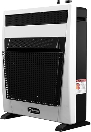 Miniatura 6 de Calentador de gas natural para interiores, con llama azul, sin ventilación, calentador de espacio 2 en 1 para pared o uso portátil, 20,000 BTU