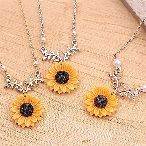 Colar de Girassol - Pingente de Girassol | Frete Grátis (Dourado)