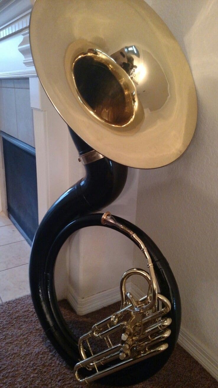 Brass Sousaphone 3 Valve Big Tuba 25" Musical Instrument with Carry Case - Image 4