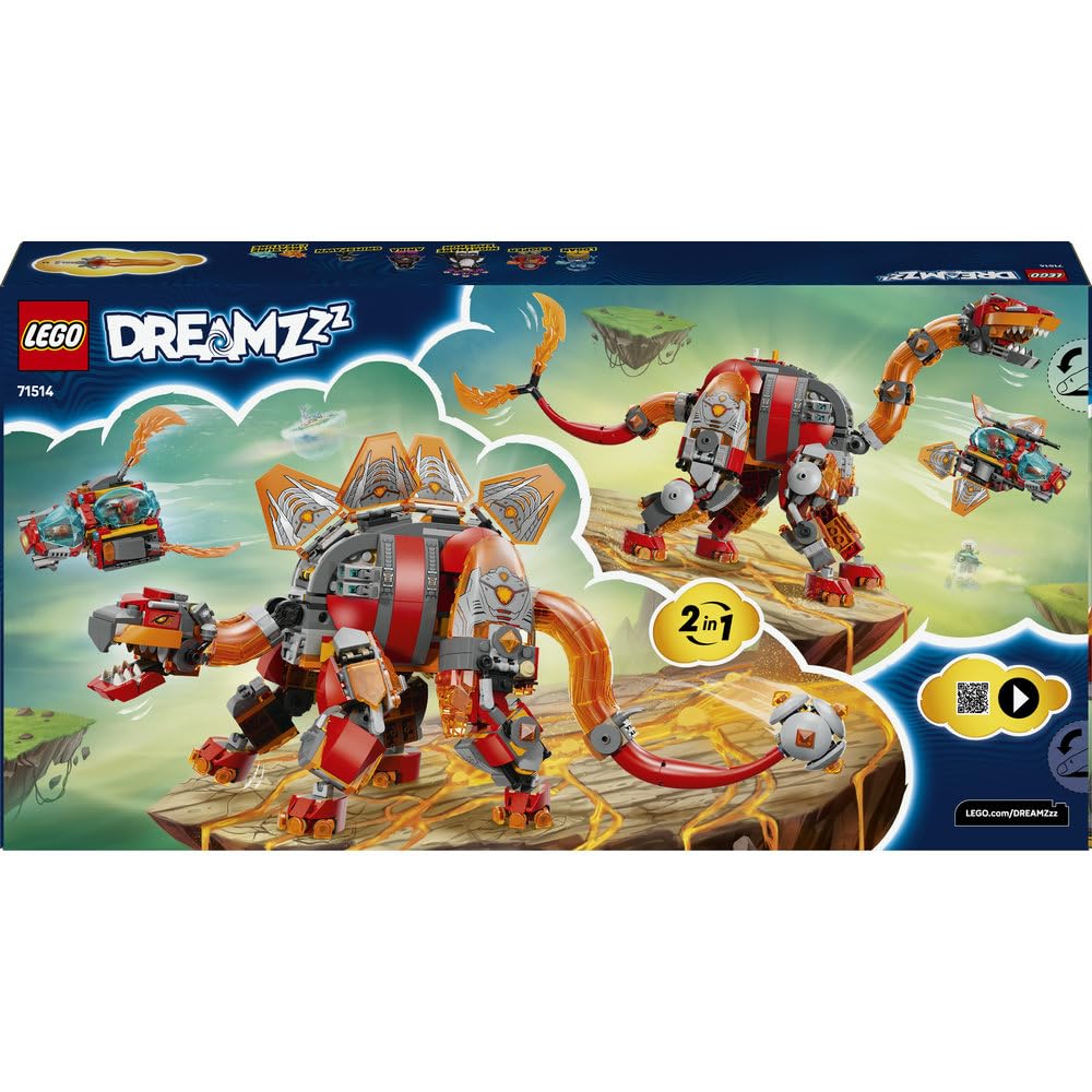 LEGO DREAMZzz Dinostatek kosmiczny 71514 | dinostatek kosmiczny, zestaw klocków, prezent dla chłopca i dziewczynki 9+, przygoda fantasy, 1007 elementów