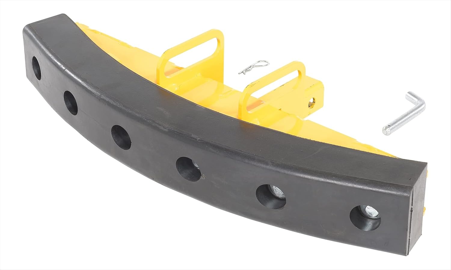 Vestil RPB2 Rubber Push Bumper Attach to 2" Receiver, Yellow/Black
