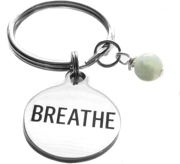 Reflexology Keychains Amazon.com: Breathe Yoga Reiki Breath Work Throat Chakra 5th Chakra Key ...