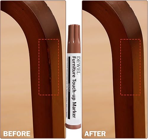 Miniatura 5 de DEWEL Relleno de madera, removedor de arañazos de piso de madera, kit de reparación de muebles de madera, marcador de madera, pintura de madera,