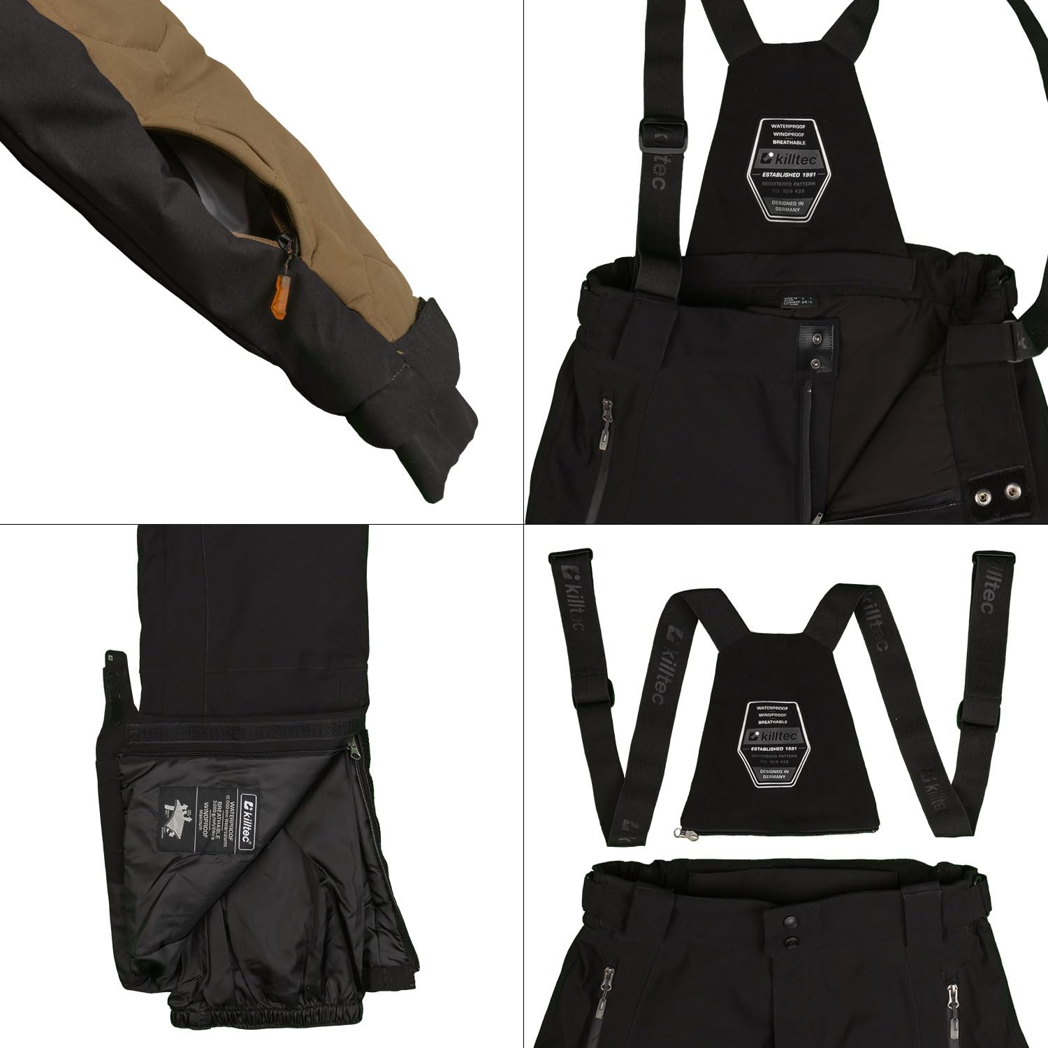 Killtec Herren Skianzug 2-tlg. Skijacke und Skihose - winddicht, wasserdicht mit 10.000mm Wassersäule, atmungsaktiv