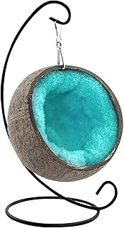 Esconderijo Coco Hamster | casca coco natural para hamsters - casca coco animal pequeno com almofada quente, decoração gaiola para ratos gerbils hamster Iytefeki