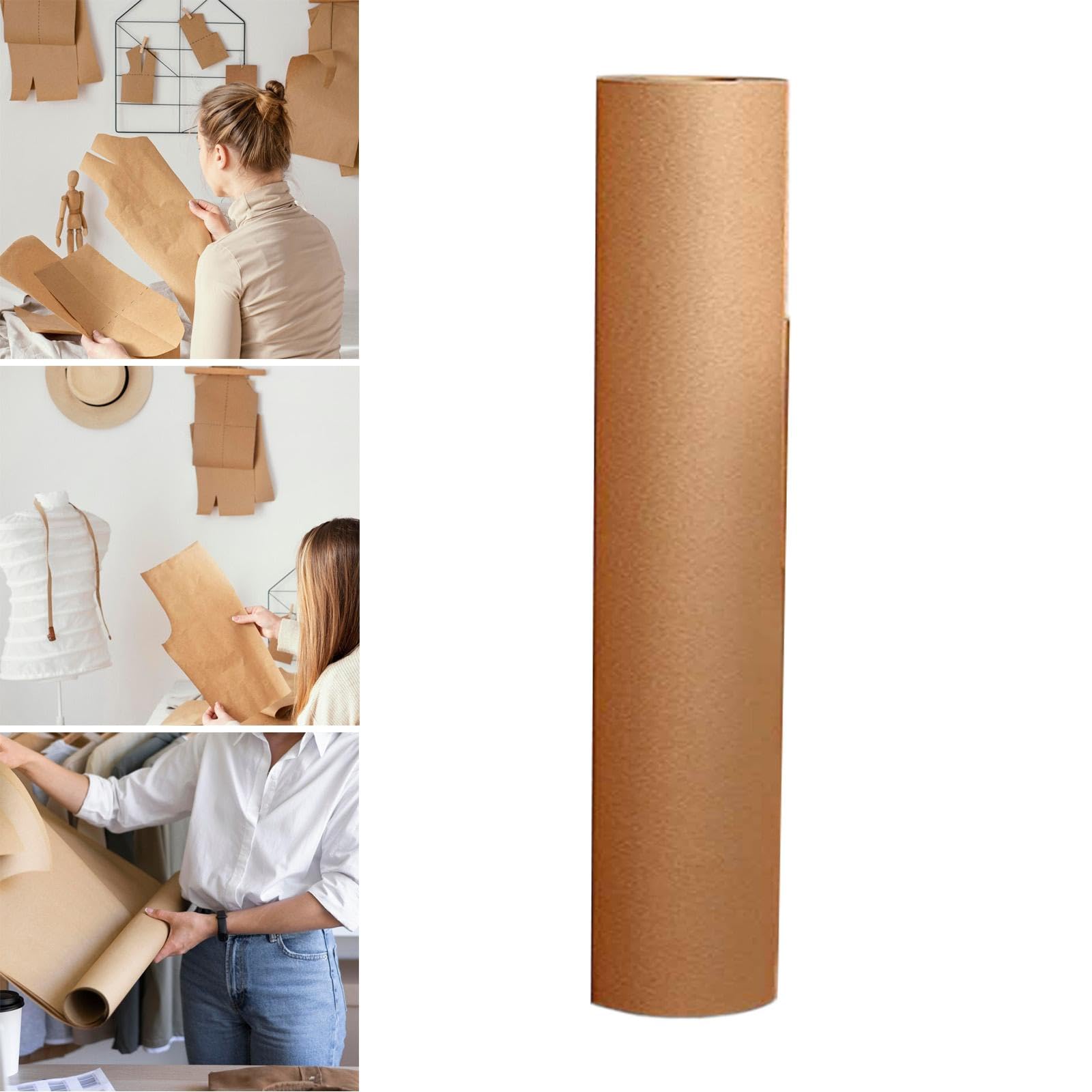 Rotolo di Carta, Marrone, Decorativo, Largo 79 Cm, per Carta Da Regalo per Bouquet, Runner Da Tavolo per Matrimoni E, 250g 15m
