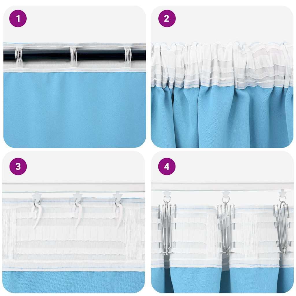 Cortinas opacas con anillas, 2 unidades, 245 x 140 cm, poliéster, opacas, para salón, dormitorio, habitación infantil, con protección visual y protección solar