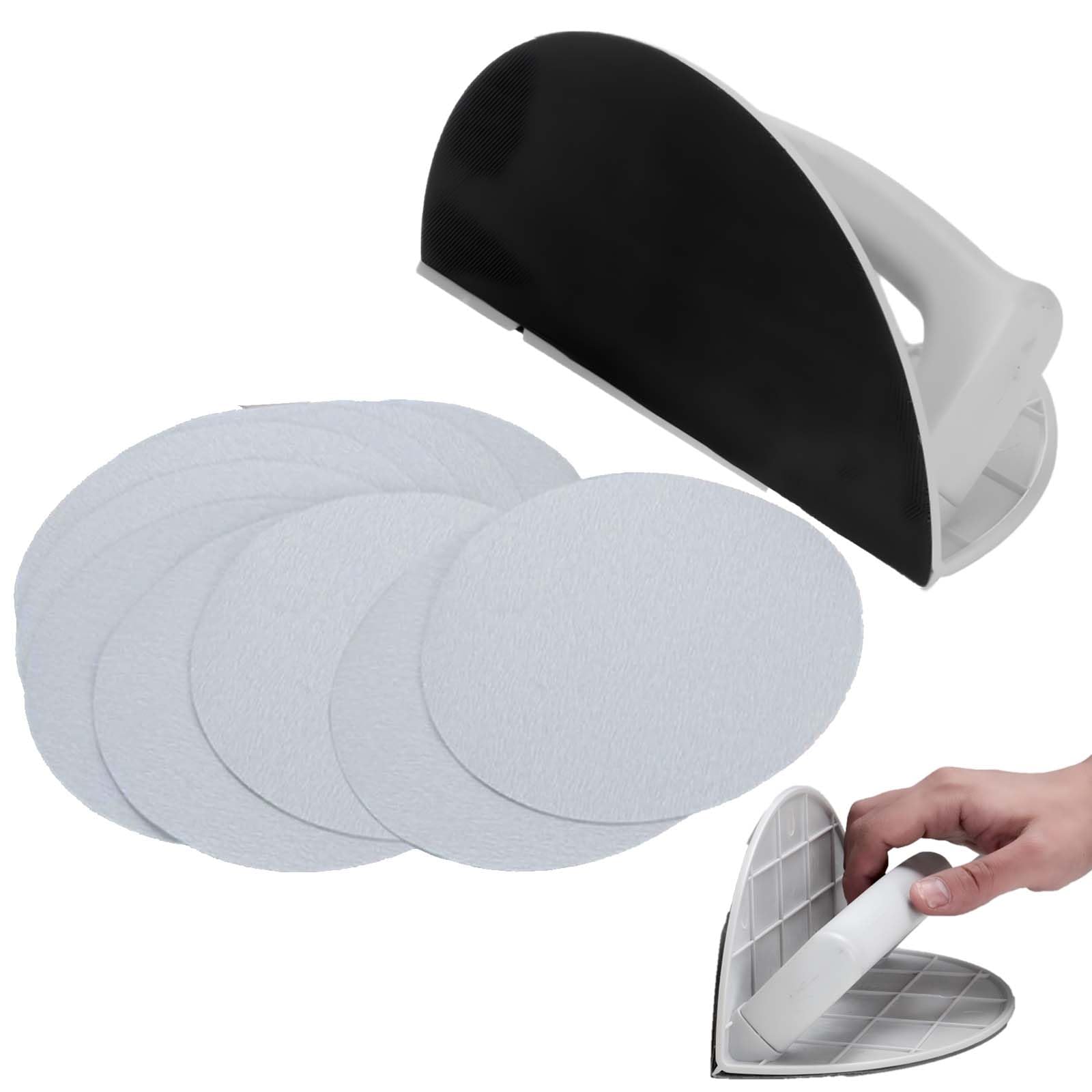 SVOCK Corner Sander, Multifunctional Semi-Circular Angle Sanding Sandpaper Tool, Self-Adhesive Semicircular Angle Grinding Tool, Sandpaper for Walls, Drywall Sande, Sand Paper
