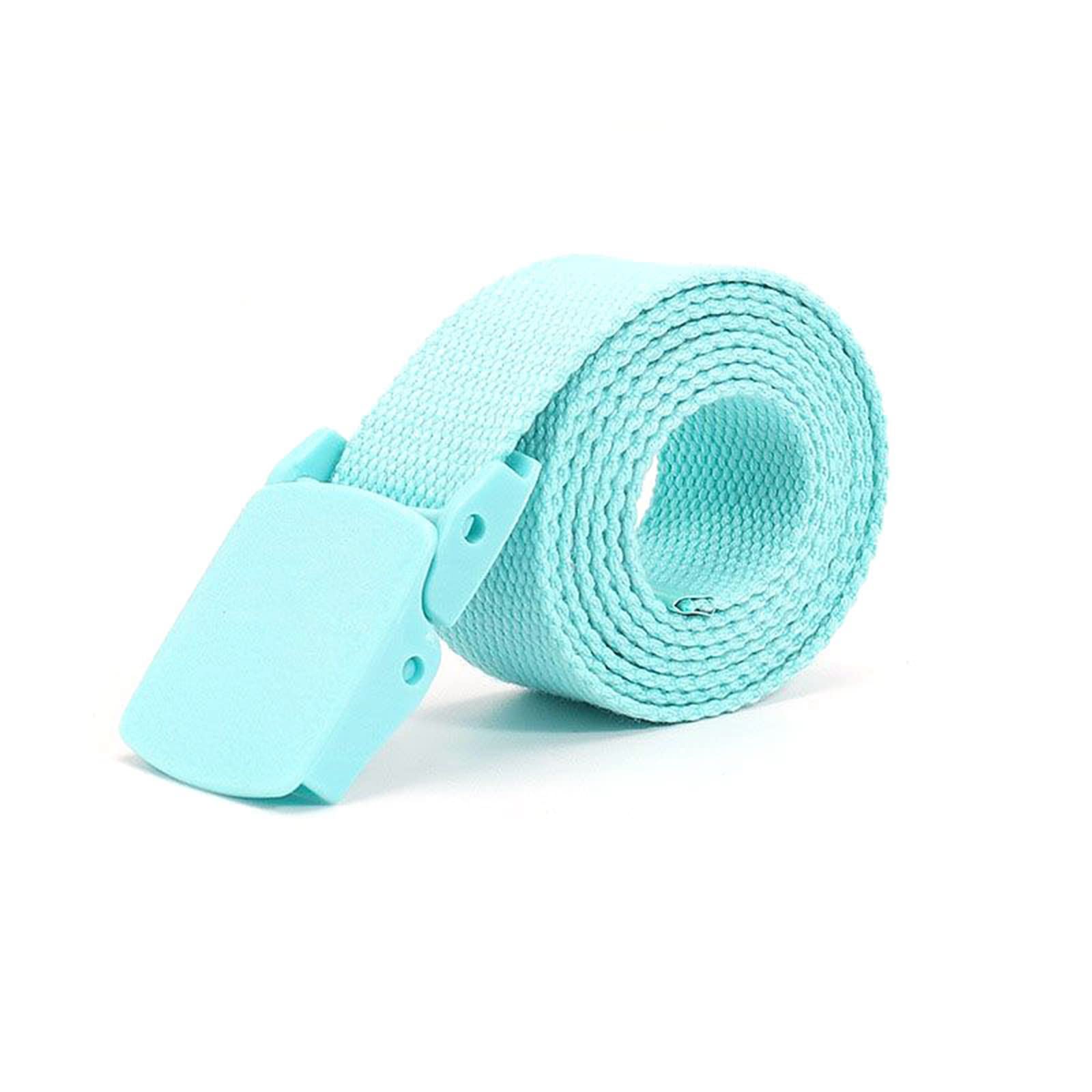 Colorful Nylon Tactical Belt 3.2 cm Width Clothing Accessories Canvas Braided Belt Clothing Decoration Belt, Sky Blue, 110cm