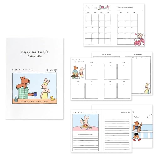 Monolike Happy and Lucky Diary 6 Month Planner, Bubble wash - Academic Planner, Weekly &amp; Monthly Planner, Scheduler