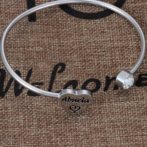 Kivosliviz Abuela Bracelet Gifts for Women from Grandchildren Best Grandma In Spanish Mothers Ideas Birthday for New Abuela Bracelet4