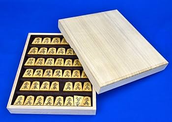 Amazon | 彫埋将棋駒 竹風作 御蔵島産本黄楊 薄虎斑 昇龍書 桐平