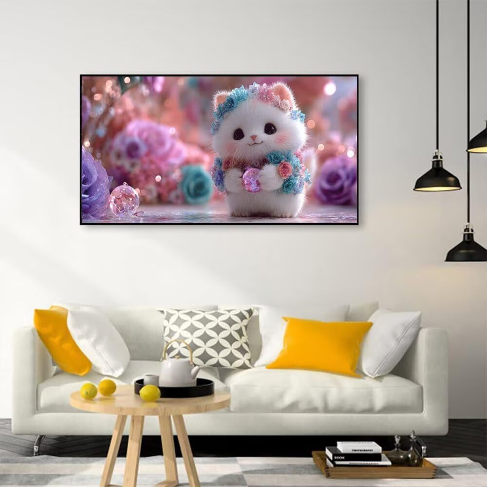 Diamentowy obraz kot zestawy do haftu krzyżykowego dla dorosłych zestaw artystyczny kreskówka diament sztuka dla dzieci 5D DIY kryształowe zestawy do haftowania sztuka i rzemiosło dla dorosłych